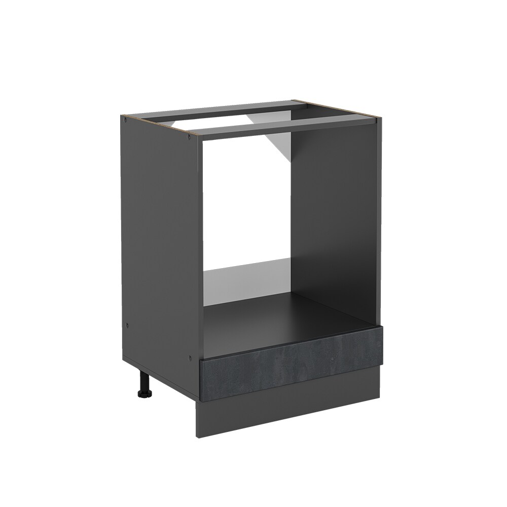 Vicco Herdumbauschrank R-Line Schwarz Beton Anthrazit 60 cm ohne Arbeitsplatte