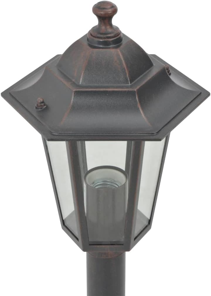 Kangmusi Garten-Pollerleuchte 6 Stk. E27 110 cm Aluminium Bronzefarben, 44205