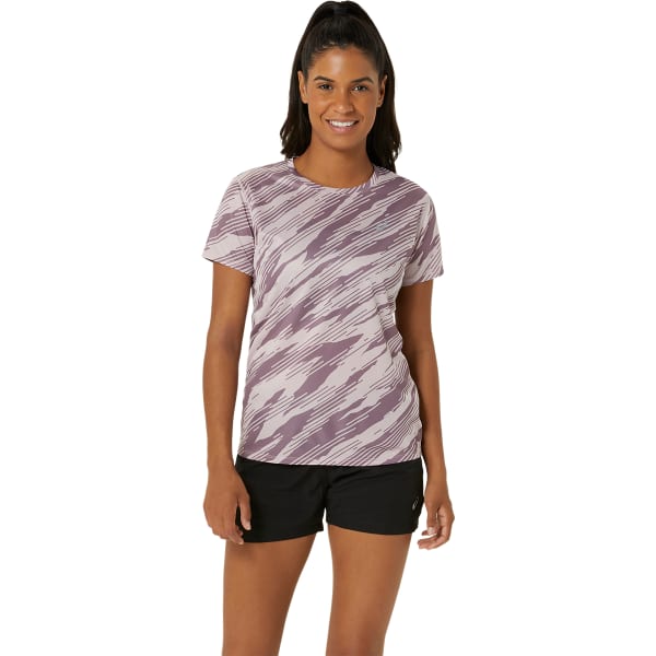 T-shirt running ASICS CORE ALL OVER PRINT SS TOP W ROSE/DUSTY MAUVE
