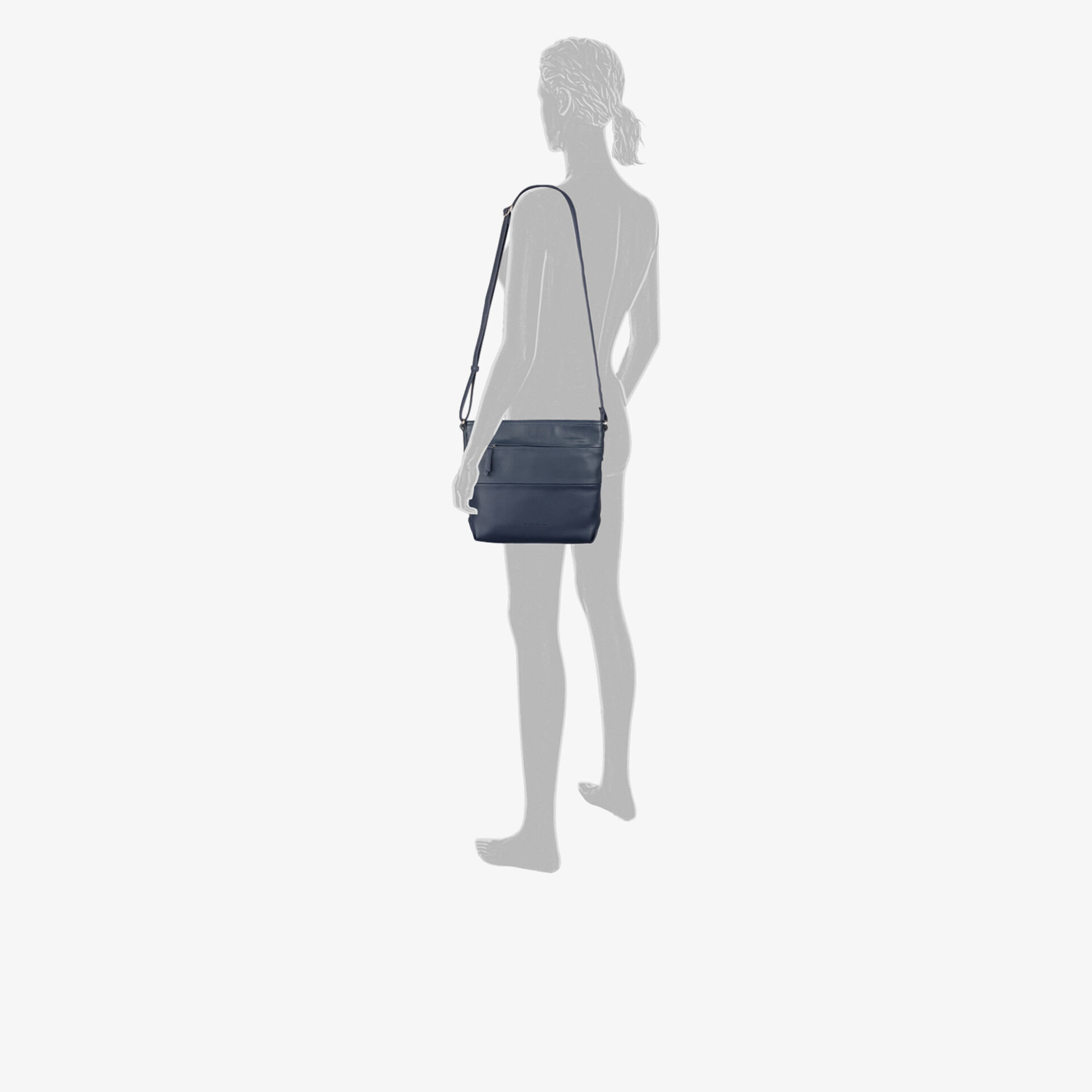 TOM TAILOR Damen Umhängetasche blau