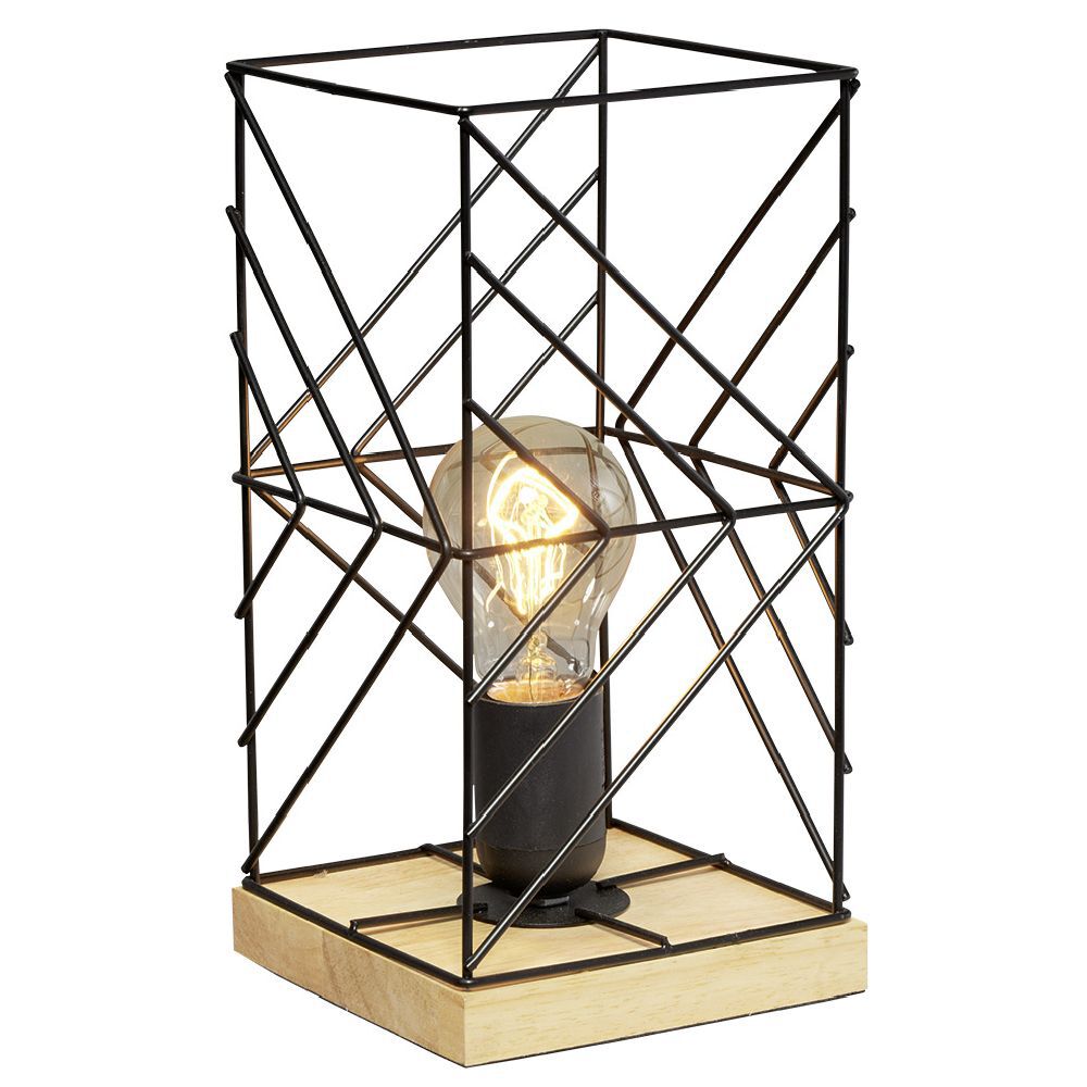 Lampe carrée métal filaire