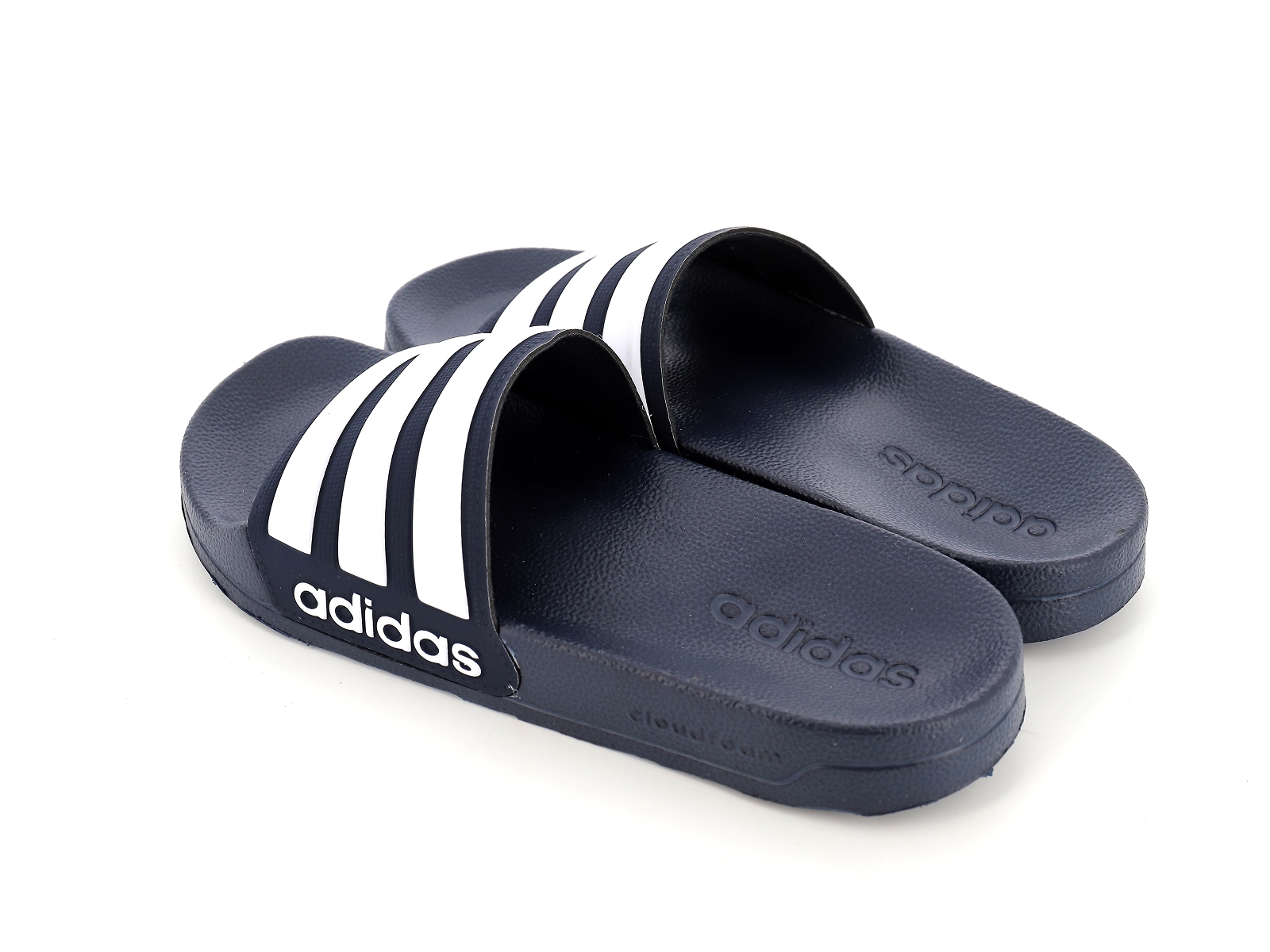 Adidas-ADILETTE SHOWER Synthétique Marine-Blanc