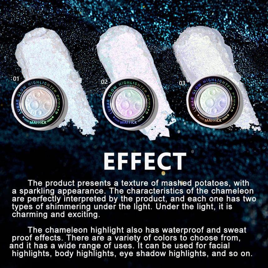 MAFFICK - Planet Clear Chameleon Highlighter - 3 kleuren