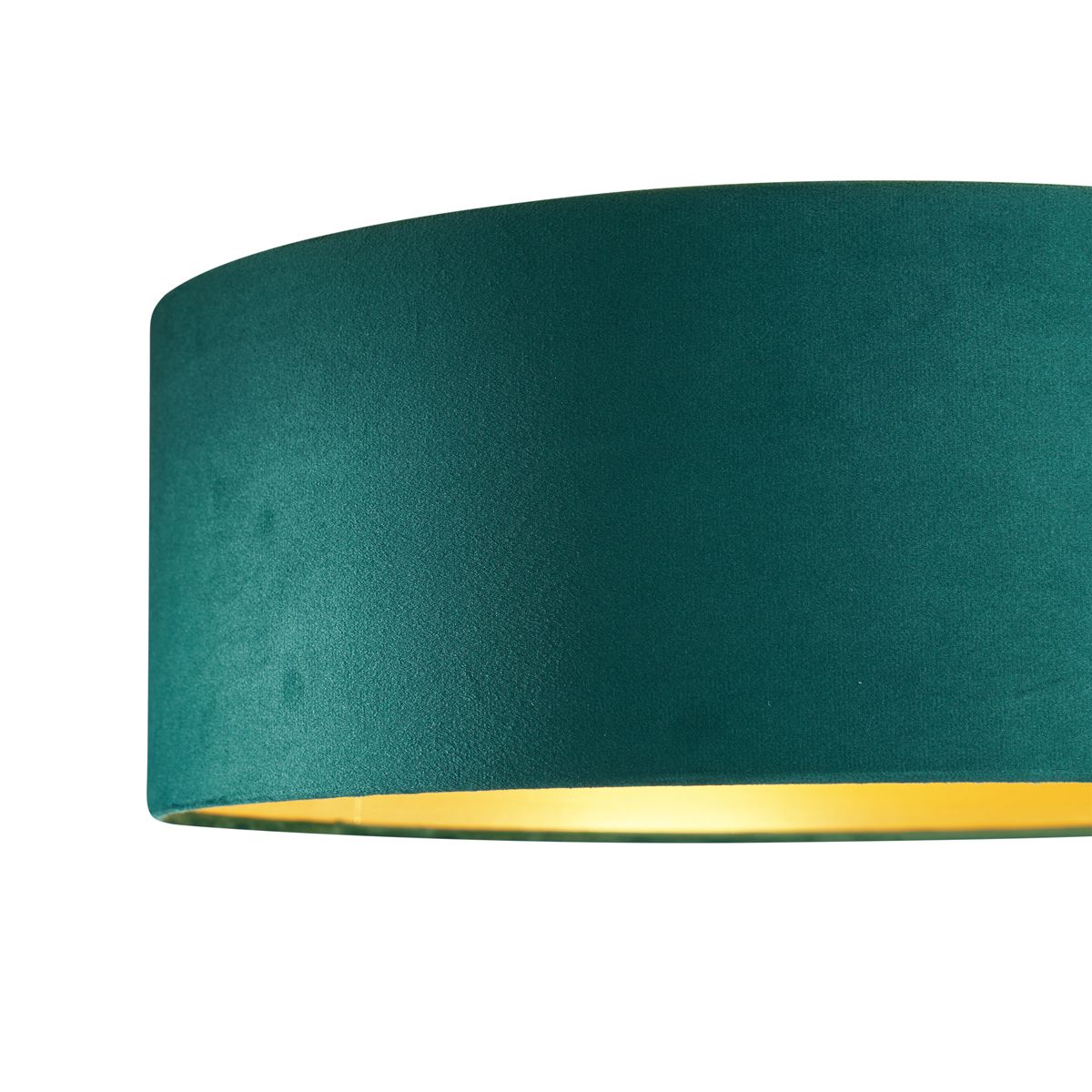 Moderne plafondlamp groen velours 40cm incl. LED 3-staps dimbaar - Sue