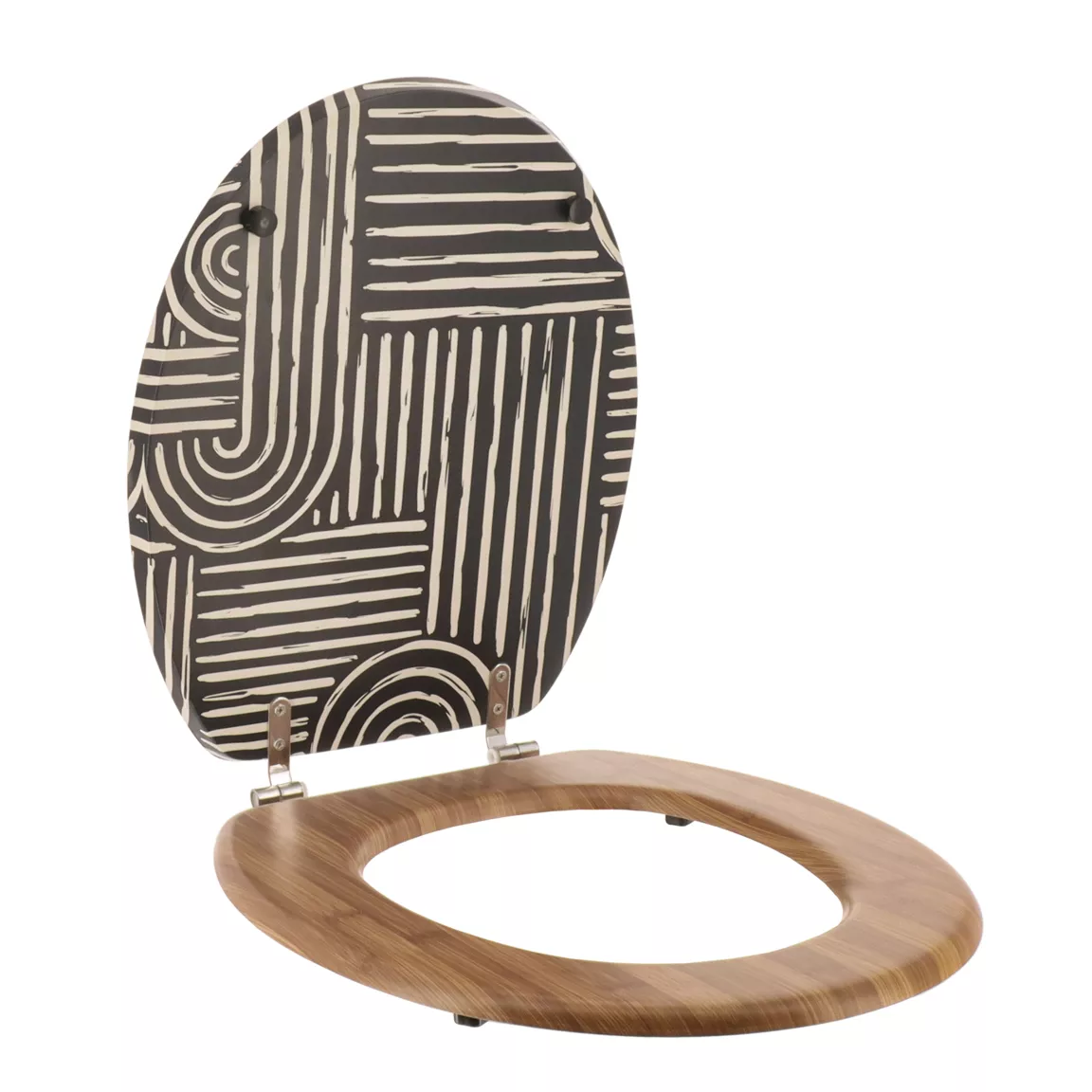 Abattant WC 18 pouces MDF Ethnic Vibes Noir