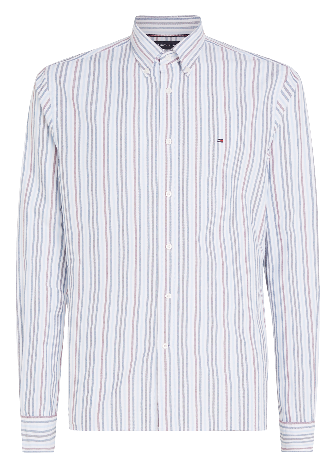 Chemise col classique rayée | Bleu