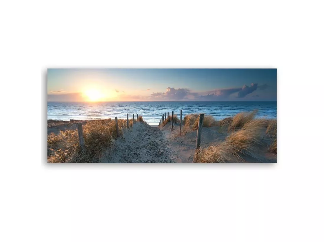 Tableau coucher de soleil sur la mer 3 - 120 x 40 cm