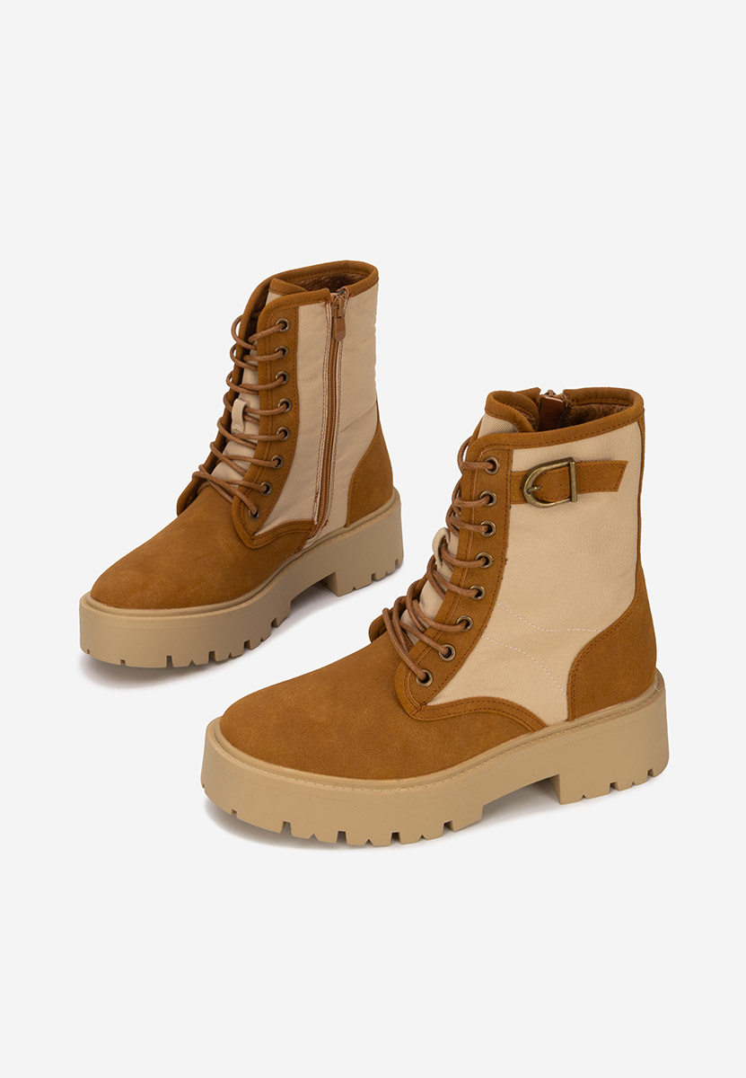 Bottines à lacets femme chameau Donelia