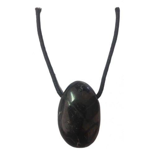 Pendentif percé en hypersthène