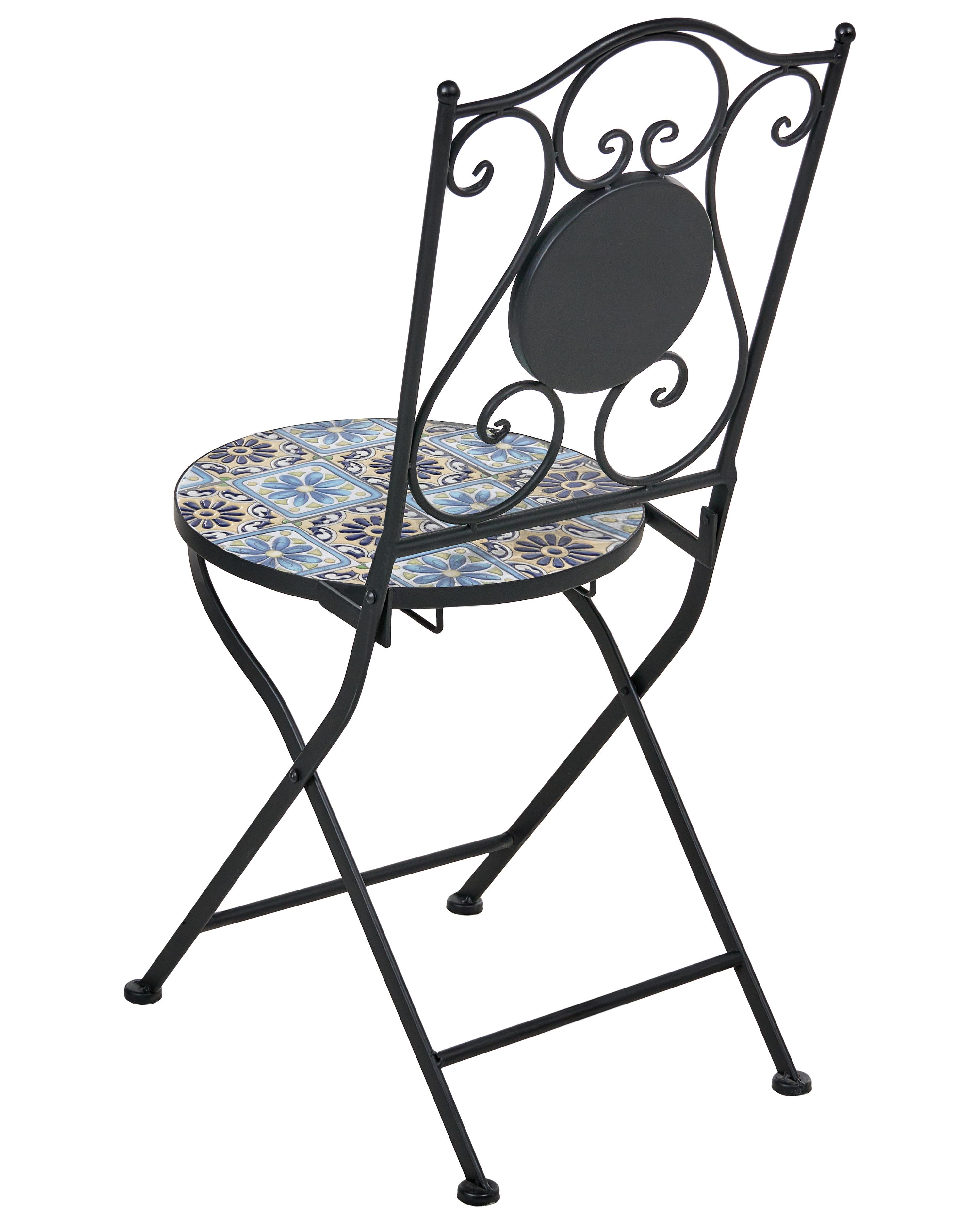 Set van 2 tuinstoelen AGGIUS inklapbaar Metaal Zwart
