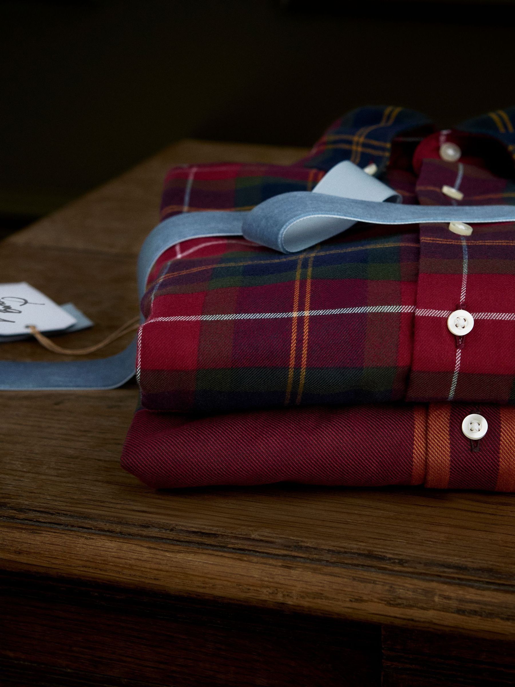 Rood - Barbour® Fortrose Tailored overhemd met Schotse ruit
