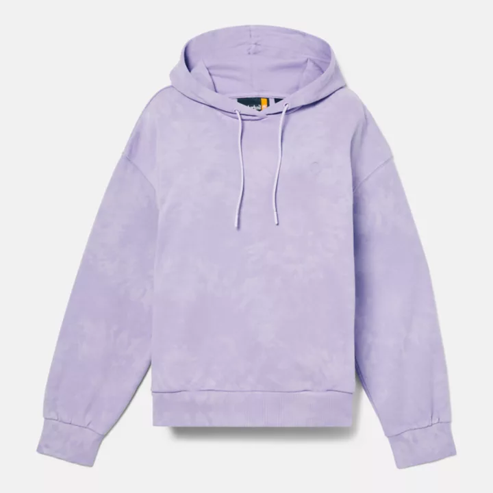 Sweat à capuche tie & dye saisonnier pour femme en violet