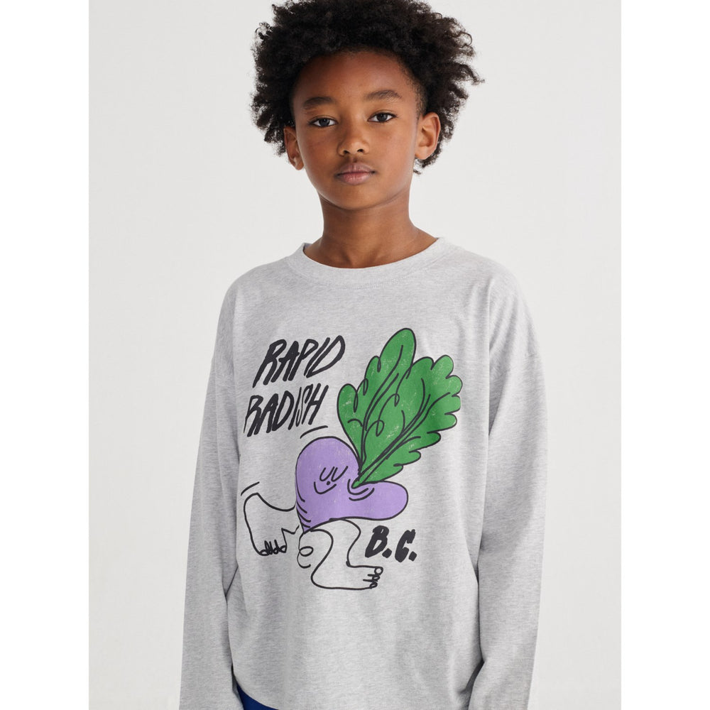 Køb Bobo Choses Heather Grey Rapid Radish Long Sleeve T-Shirt