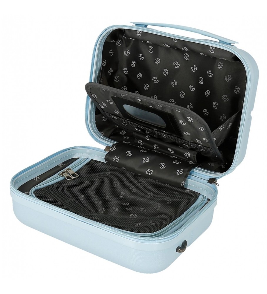 Nécessaire Pepe Jeans em ABS, adaptável a malas de viagem, cor Azul Accent - 29x21x15cm -