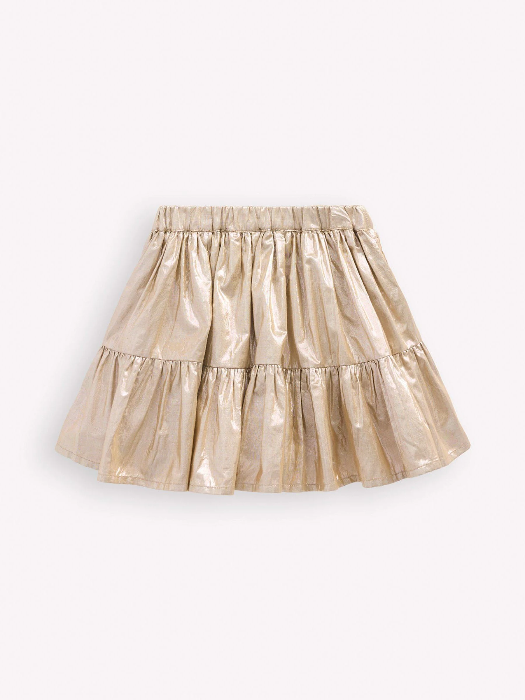Boden Metallic Tiered Skirt