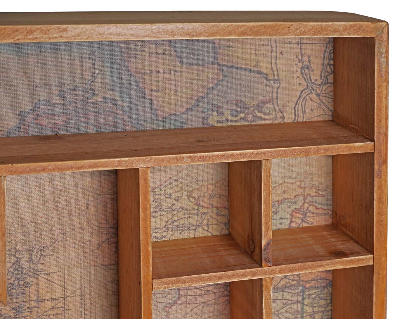 Setzkasten MCW-F35, Wandregal Sammlerkasten, Shabby-Look Vintage 70x45x8cm