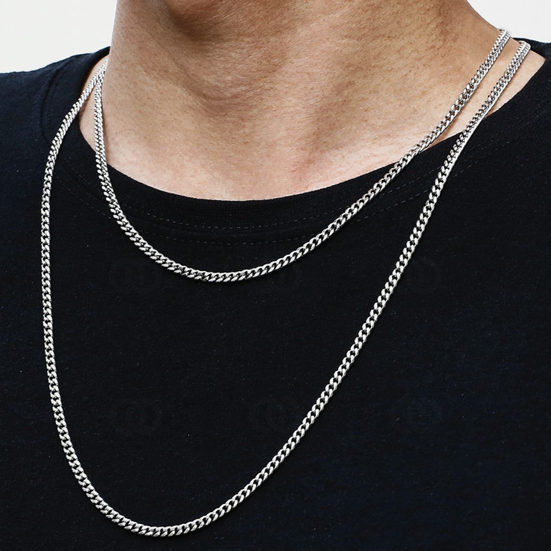 3mm Cuban Link Panzerkette silbrig