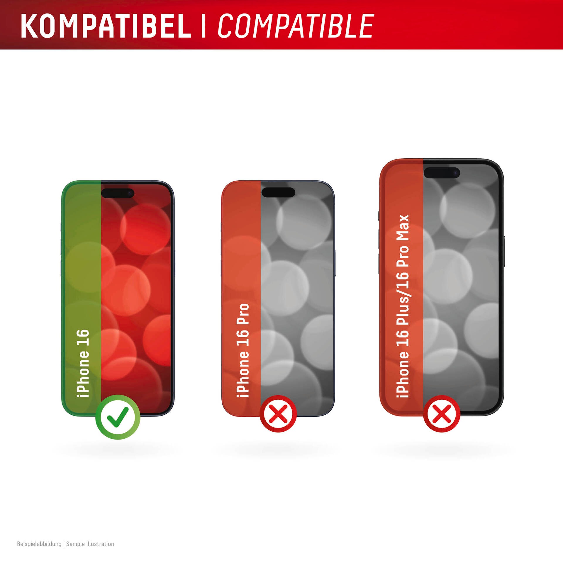 Displex Displayschutzglas »Premium Glass Full Cover« für Apple iPhone 16 1 Stk. tlg. Displayschutzfolie, Schutzfolie, Bildschirmschutz, kratz- & stossfest