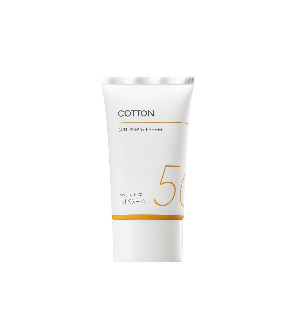 Missha - Protetor solar facial efeito fosco SPF50+ PA++++ Cotton - Pele oleosa