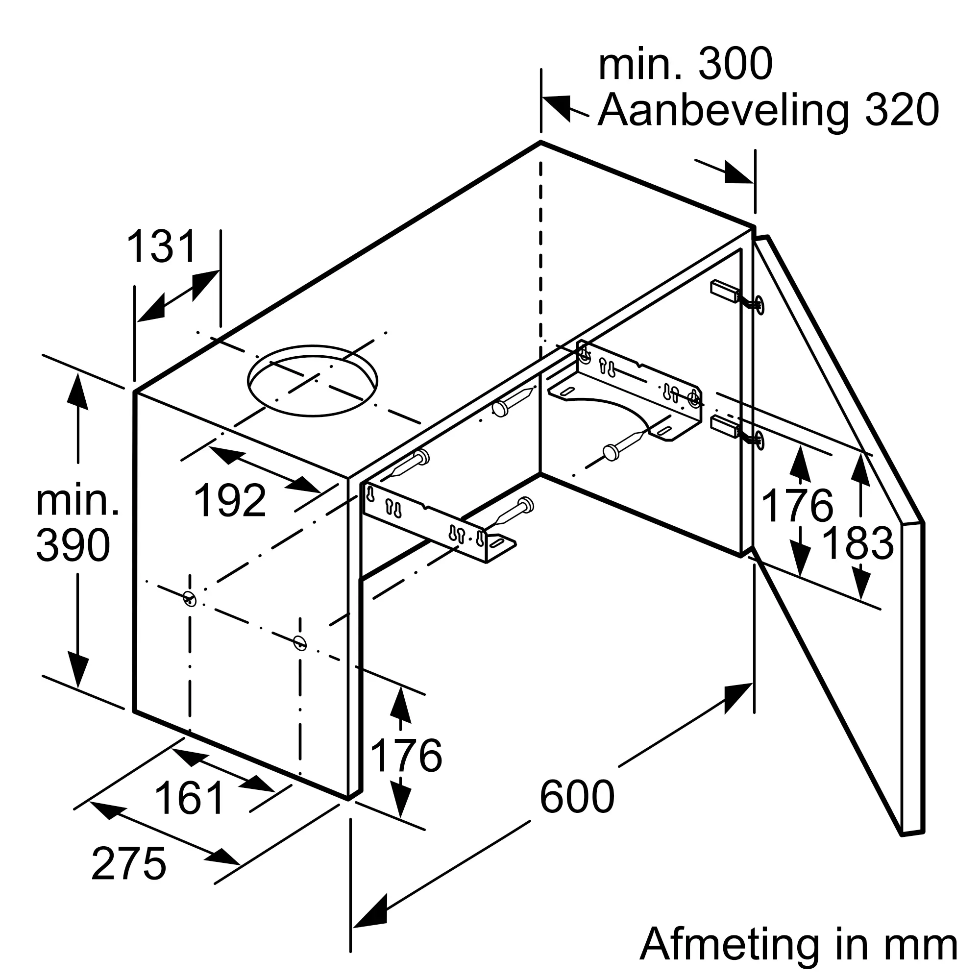 Serie 4 Vlakscherm afzuigkappen 60 cm Zilver metallic
