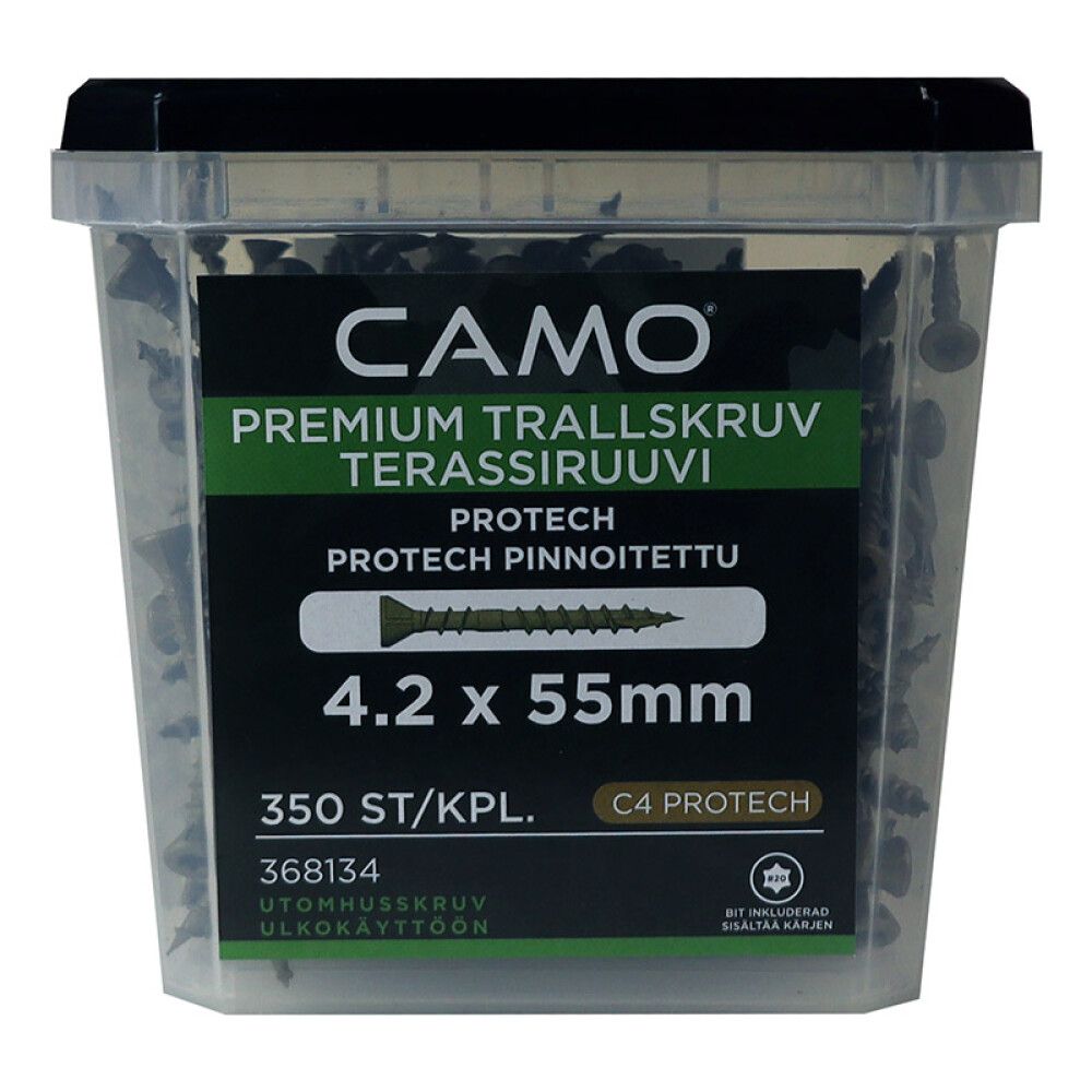 TERRASSESKRUE CAMO 4,2X55XMM PREMIUM 350STK/PK