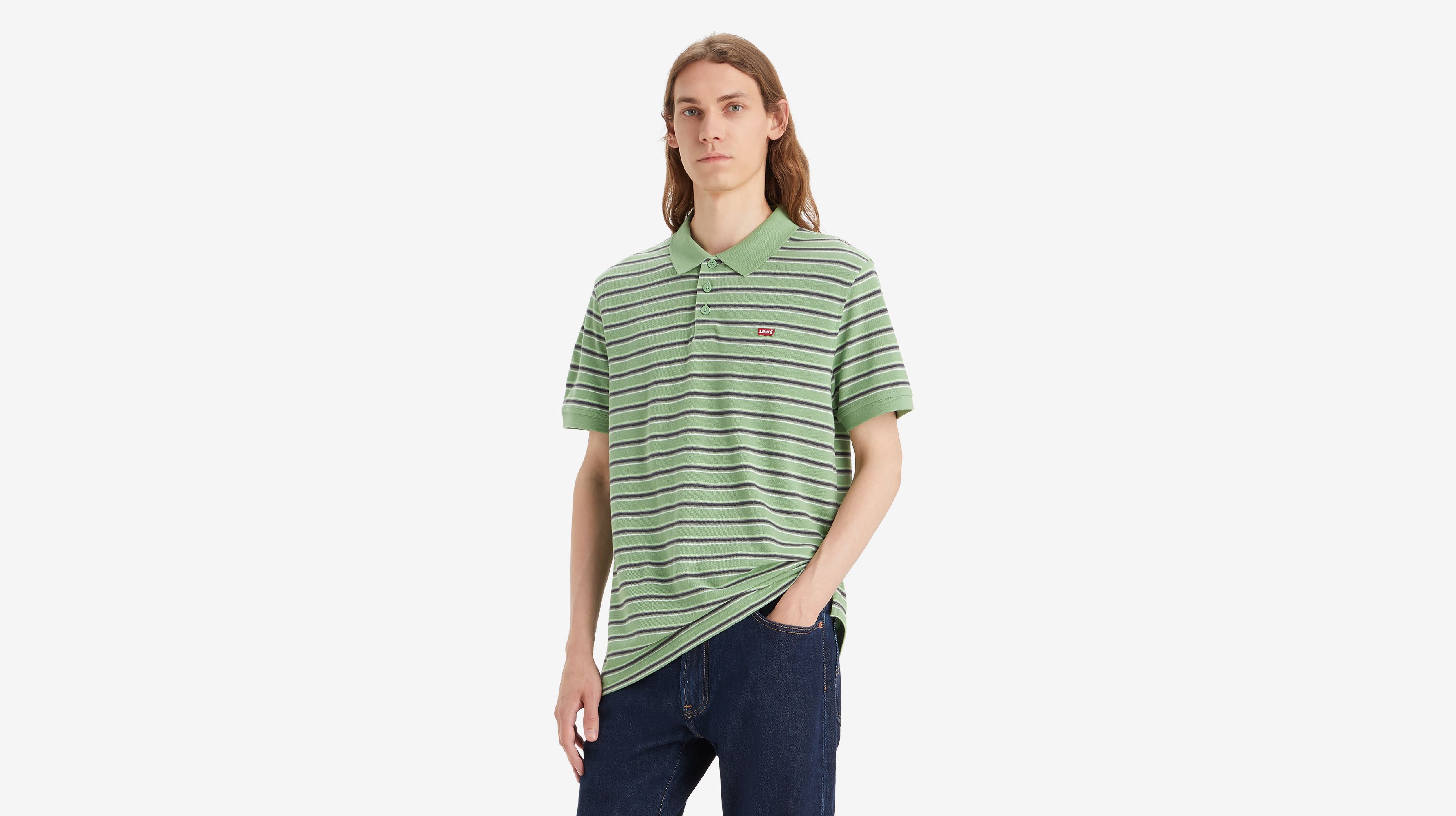 Polo Housemark - Hopscotch Stripe Aspen Green - Vert