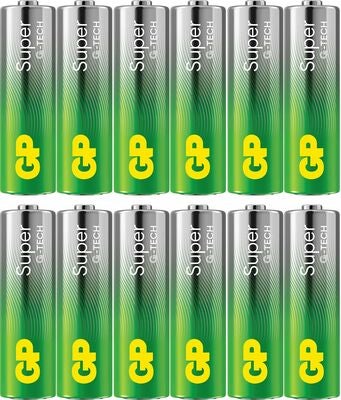 GP Super Alkaline G-TECH AA/LR6 Batterier 12-Pack