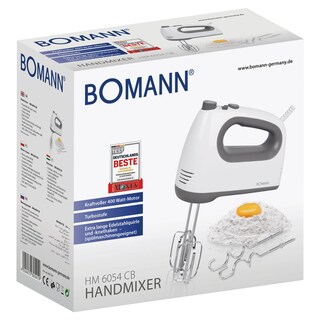 BOMANN Handmixer HM 6054 CB 400 Watt weiß/grau