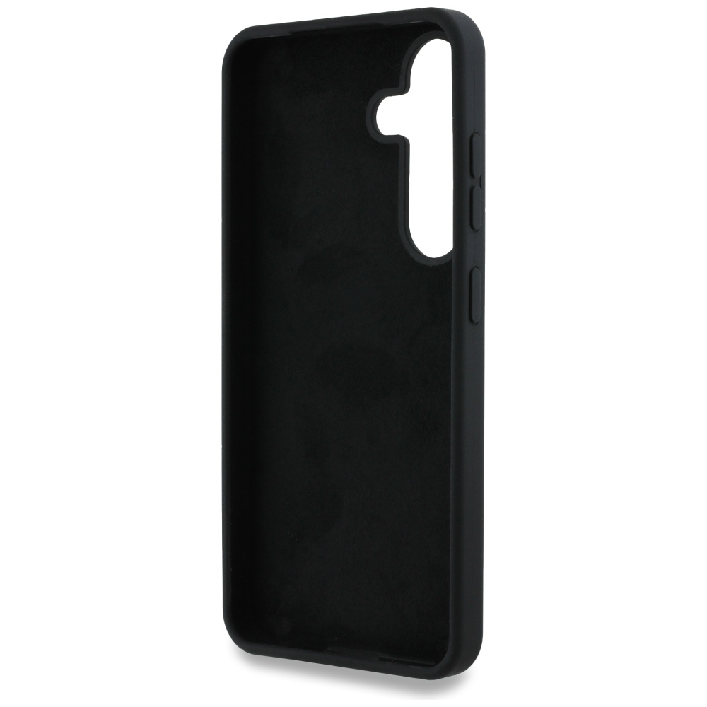 Samsung Galaxy S25 Silikon Hardcase Hülle Big 4G Logo Bottom Script (GUHCS25SS4SMDK) - Schwarz / Gold