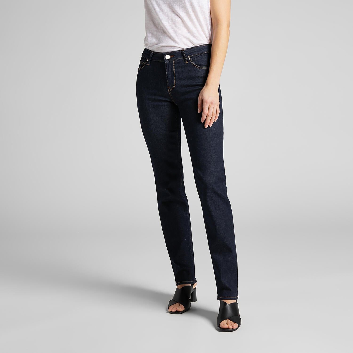 Lee  Marion straight leg jeans - dark blue