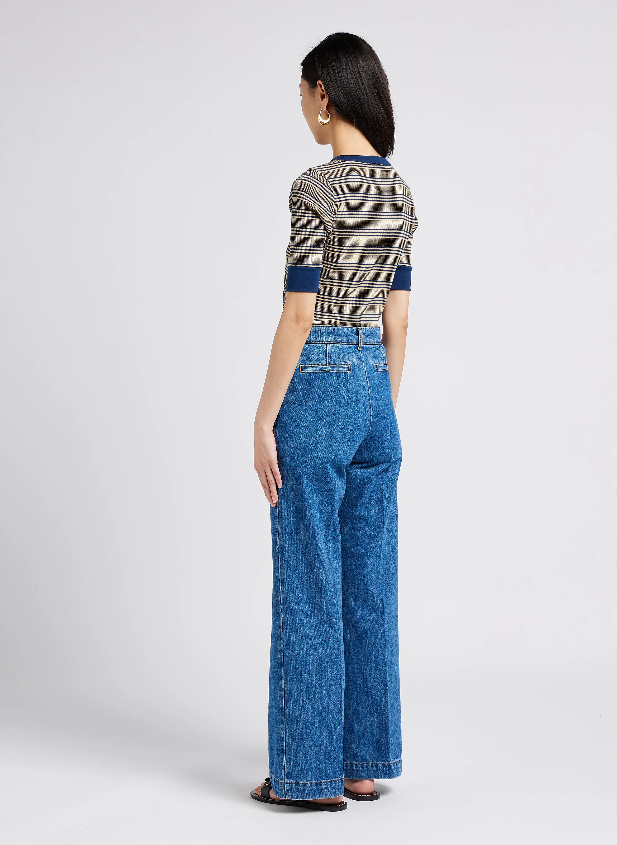 CALIFORNIA - Jean boot-cut en coton| Bleu