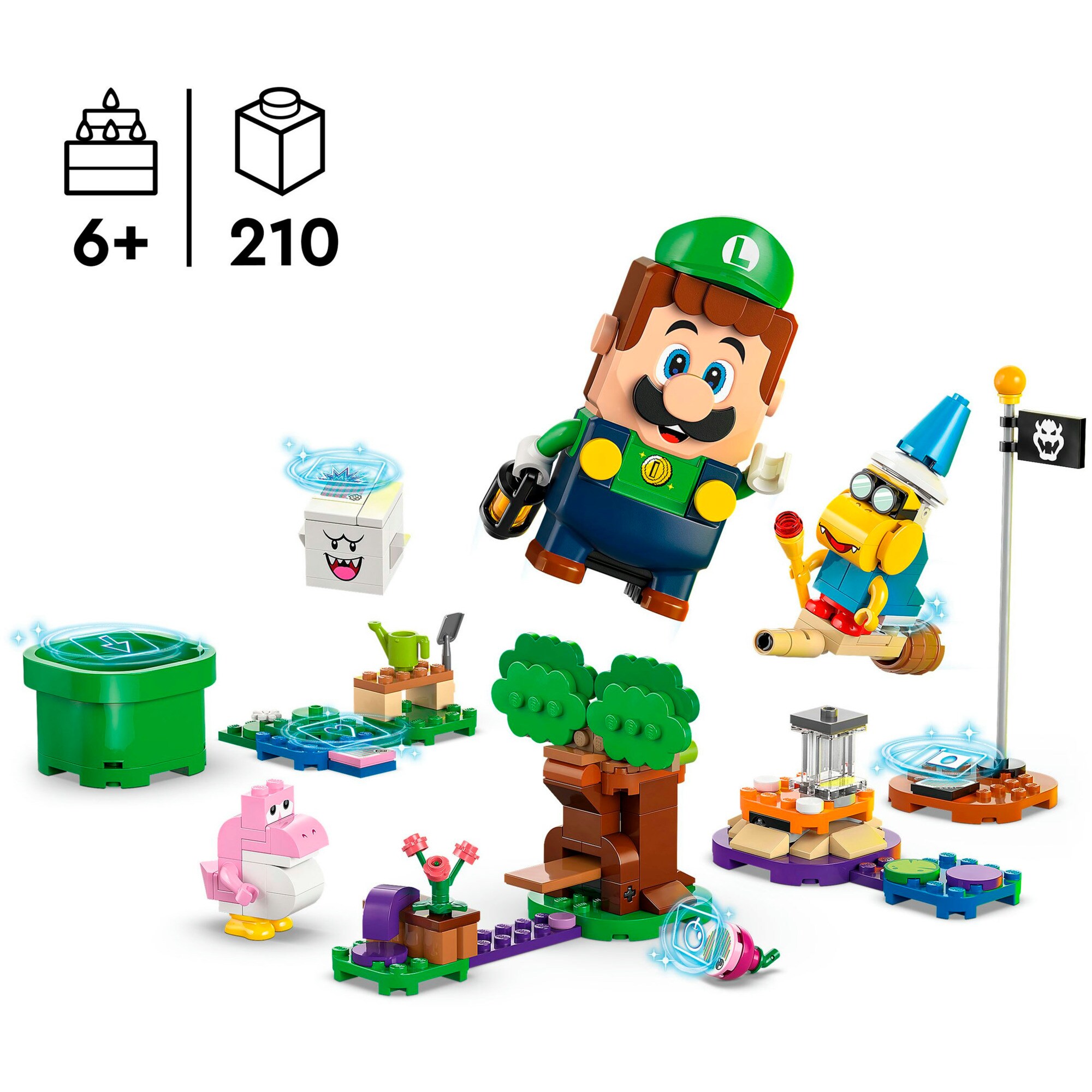 LEGO Konstruktionsspielzeug Super Mario Abenteuer mit dem interaktiven LEGO Luigi