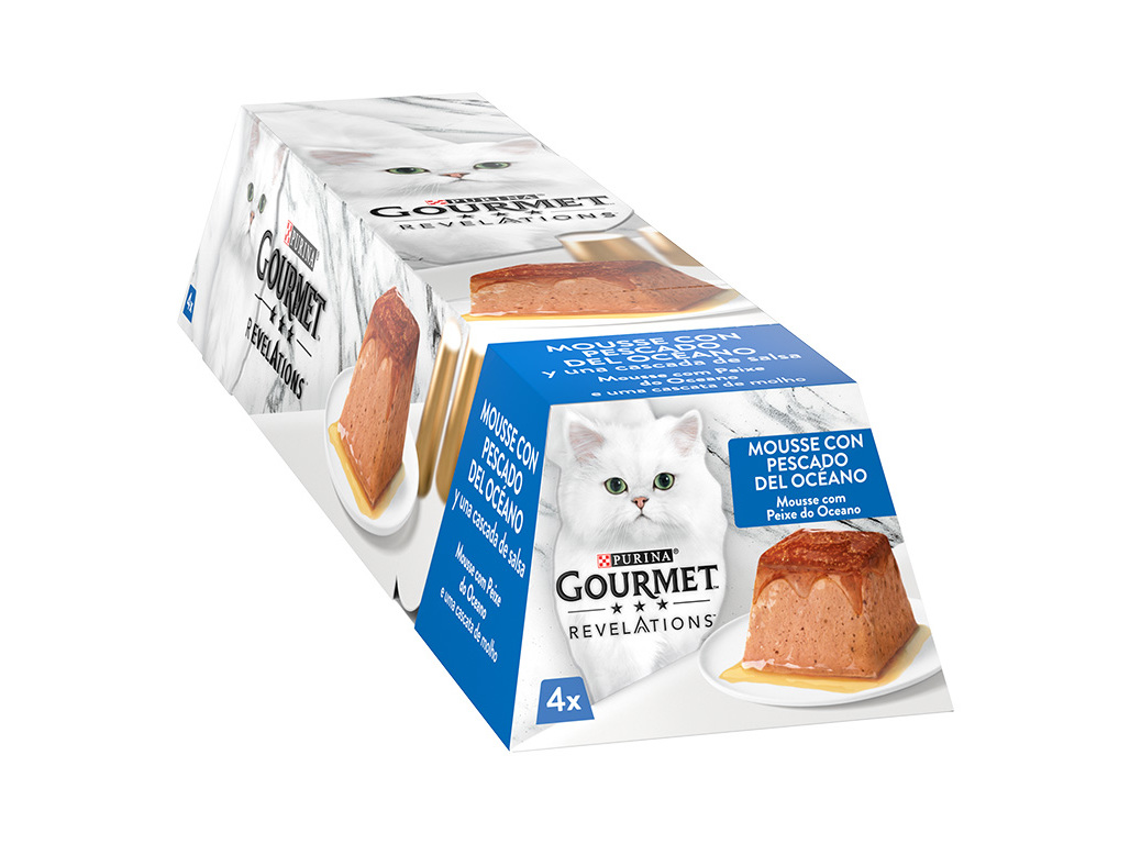 COMIDA HÚMIDA PARA GATO GOURMET REVELATIONS PEIXE 4X57G