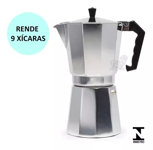 Cafeteira Italiana Moka 9 X&iacute;caras Aluminio Caf&eacute; Expresso