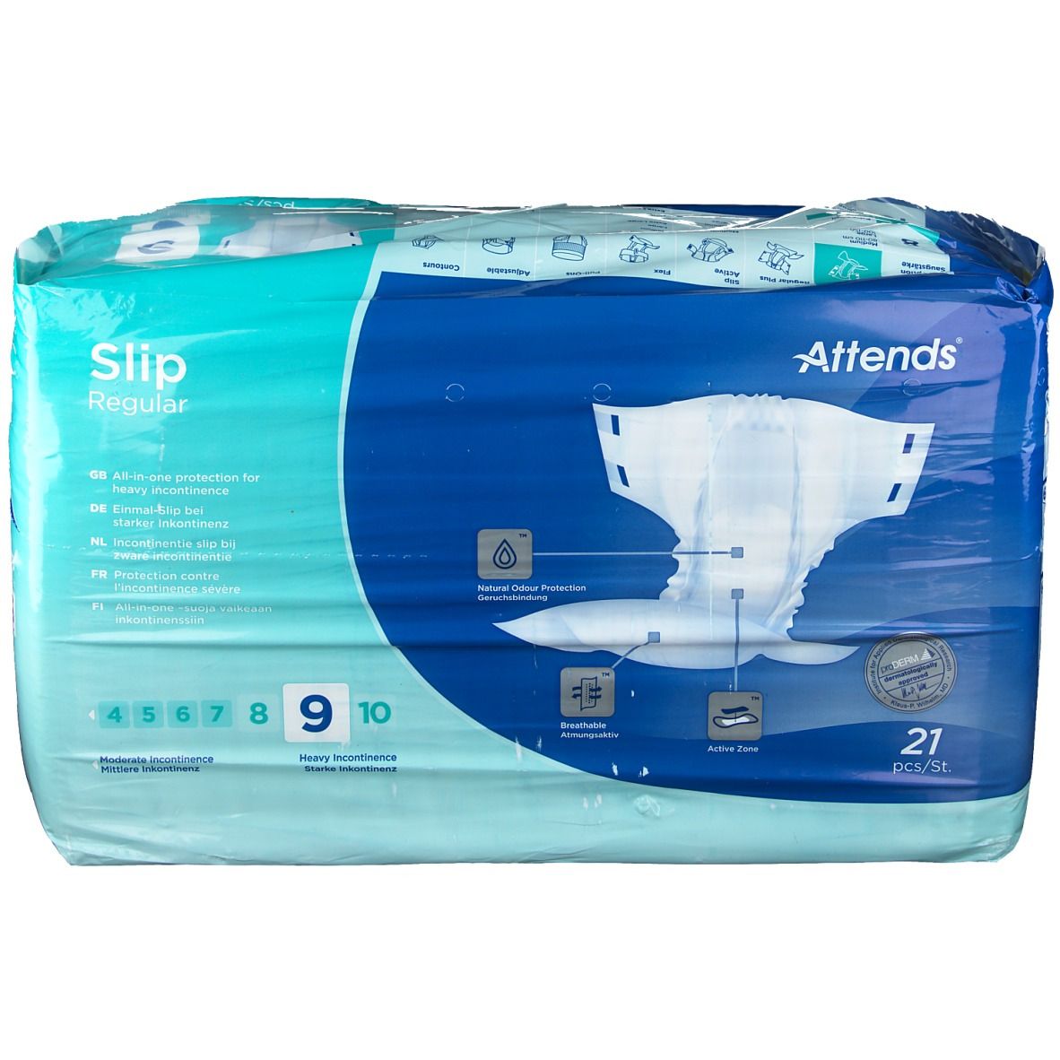 Attends® Slip Regular 9 S
