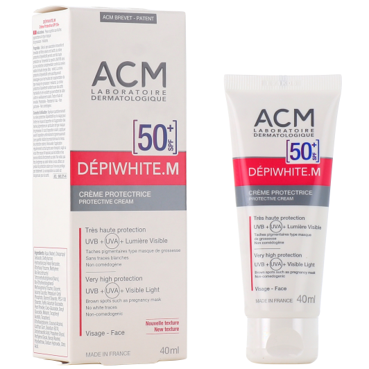 Crème protectrice anti-taches SPF50+ ACM Dépiwhite.M