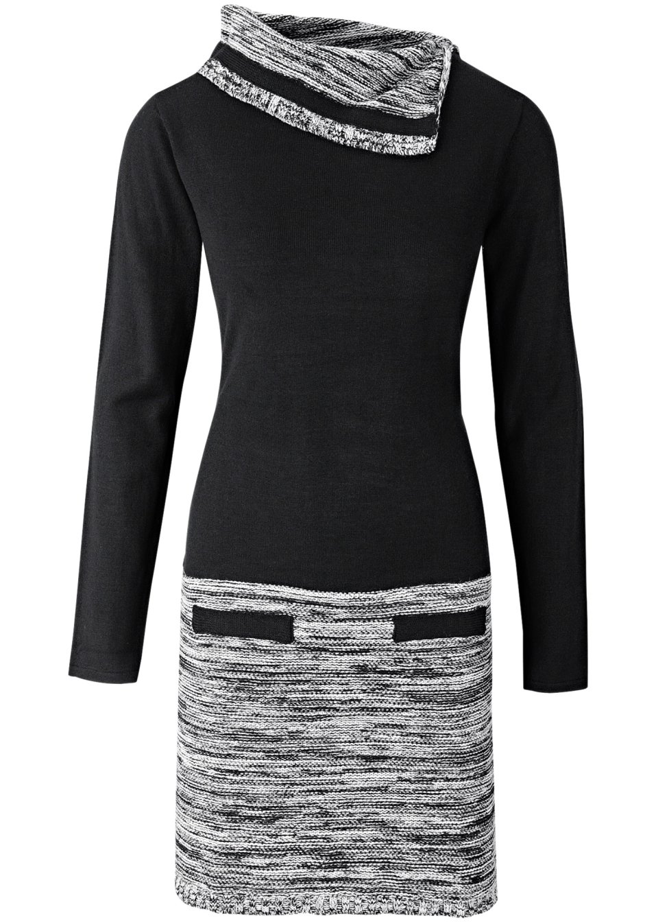 Robe en maille à manches longues