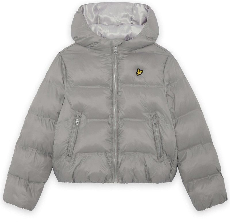 Lyle & Scott - Cropped Pufferjas - Grijs - Jongens