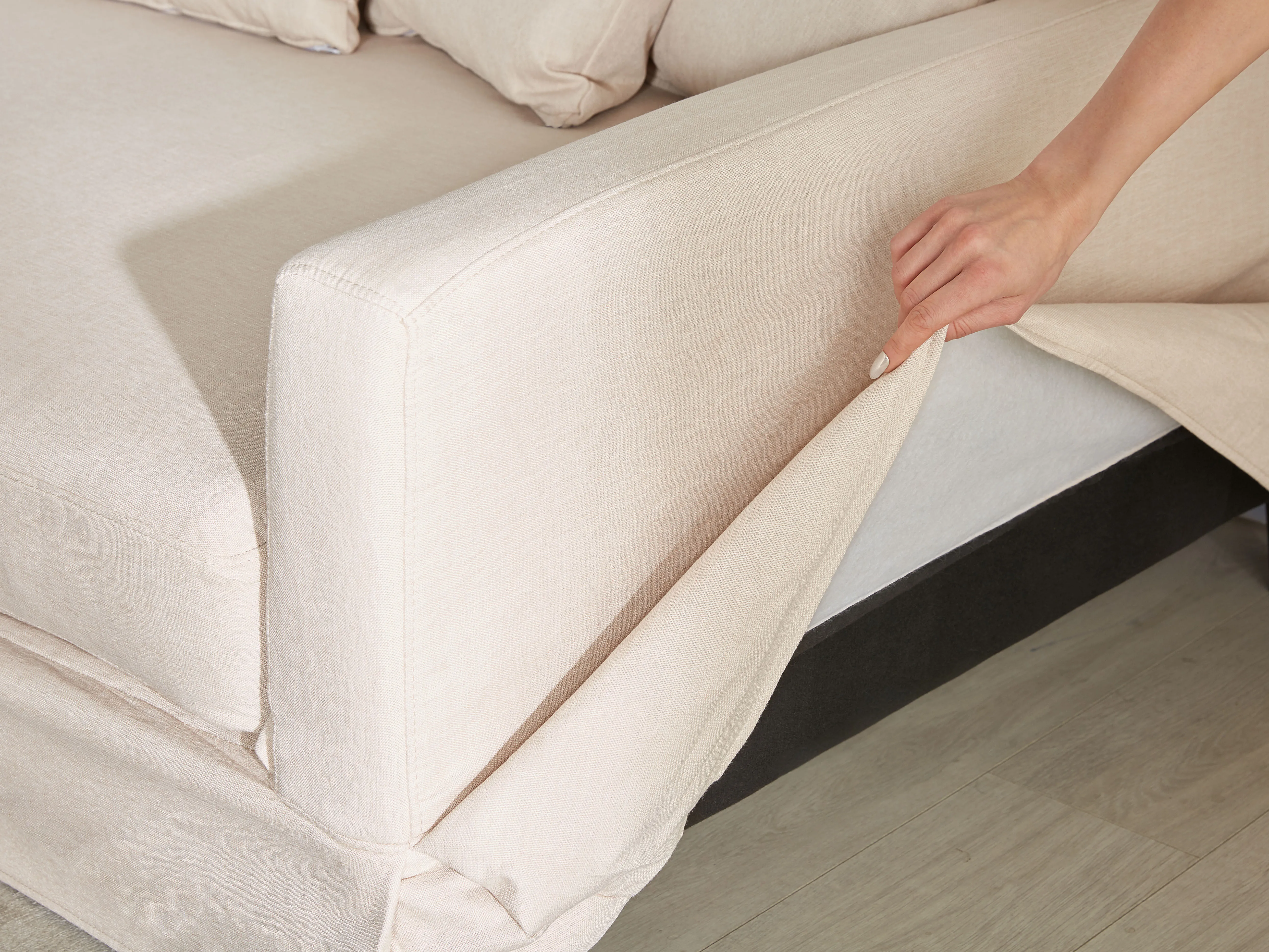 Hoes voor driezitsbank GILJA Beige