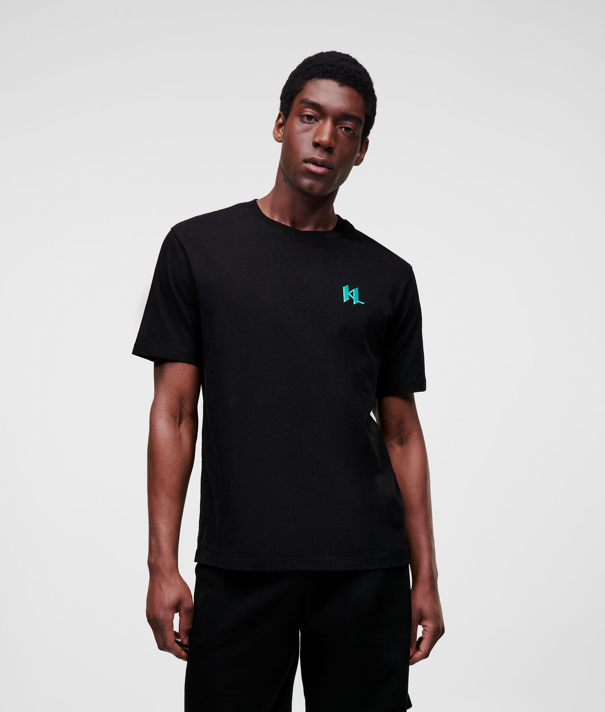 T-SHIRT EN MÉLANGE DE LIN KL MONOGRAM
