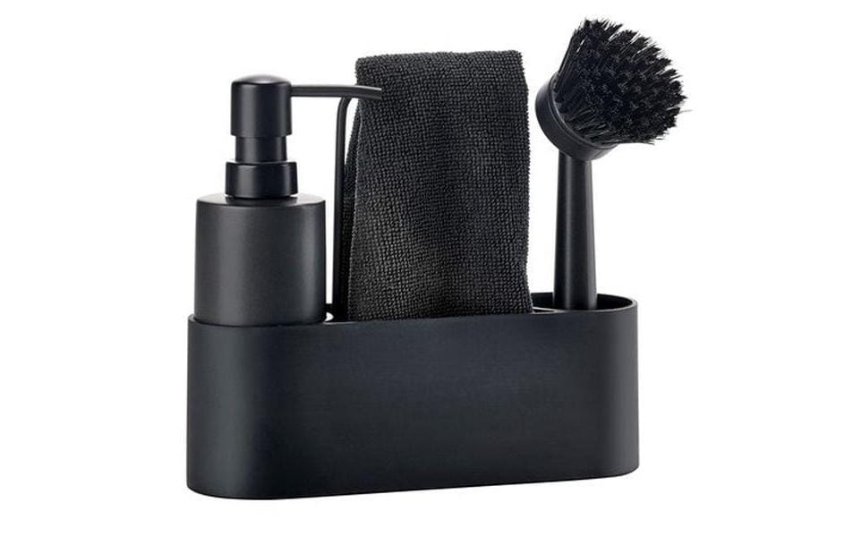Spültrogbutler 4er-Set, SchwarzButtler für Spülutensilien