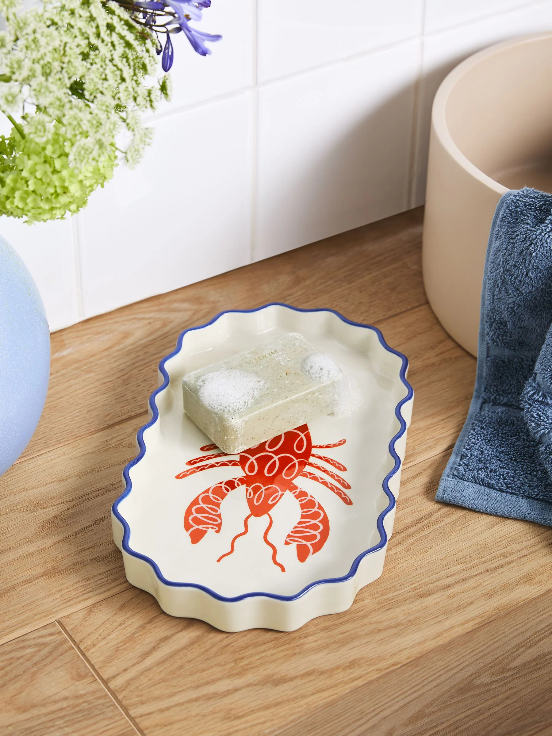 Red Lobster Print Storage Tray