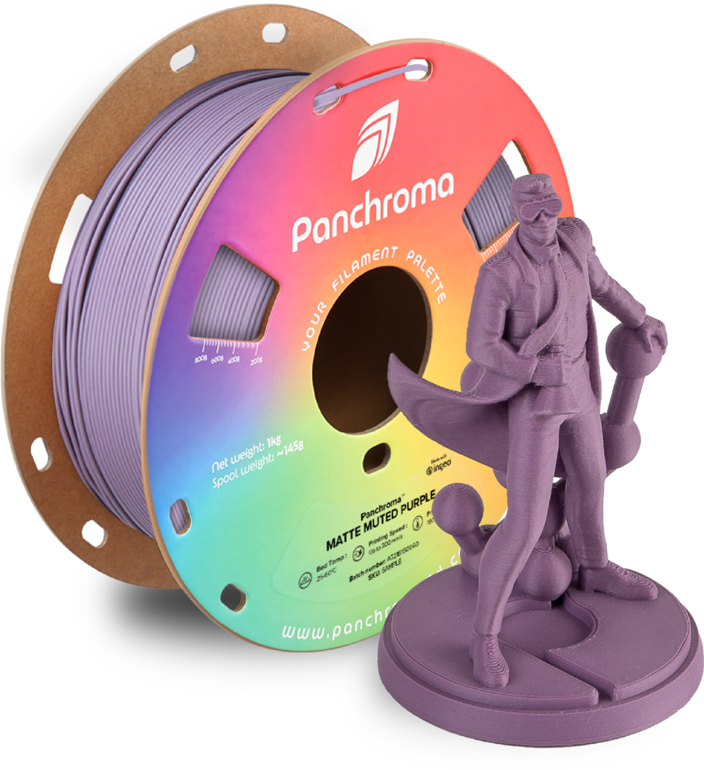 Polymaker  Panchroma™ PLA Matte Muted Purple, 1,75 mm / 1000 g    Matte Eleganz in Army Muted Purple