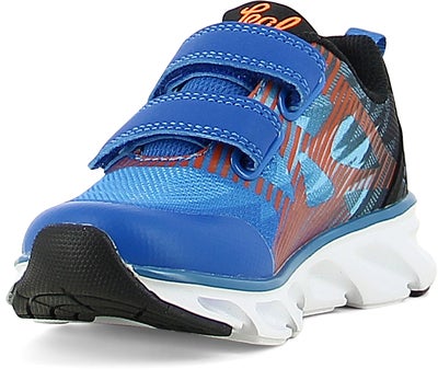 Leaf Skalka Blinkende Sneakers, Blå/Oransje
