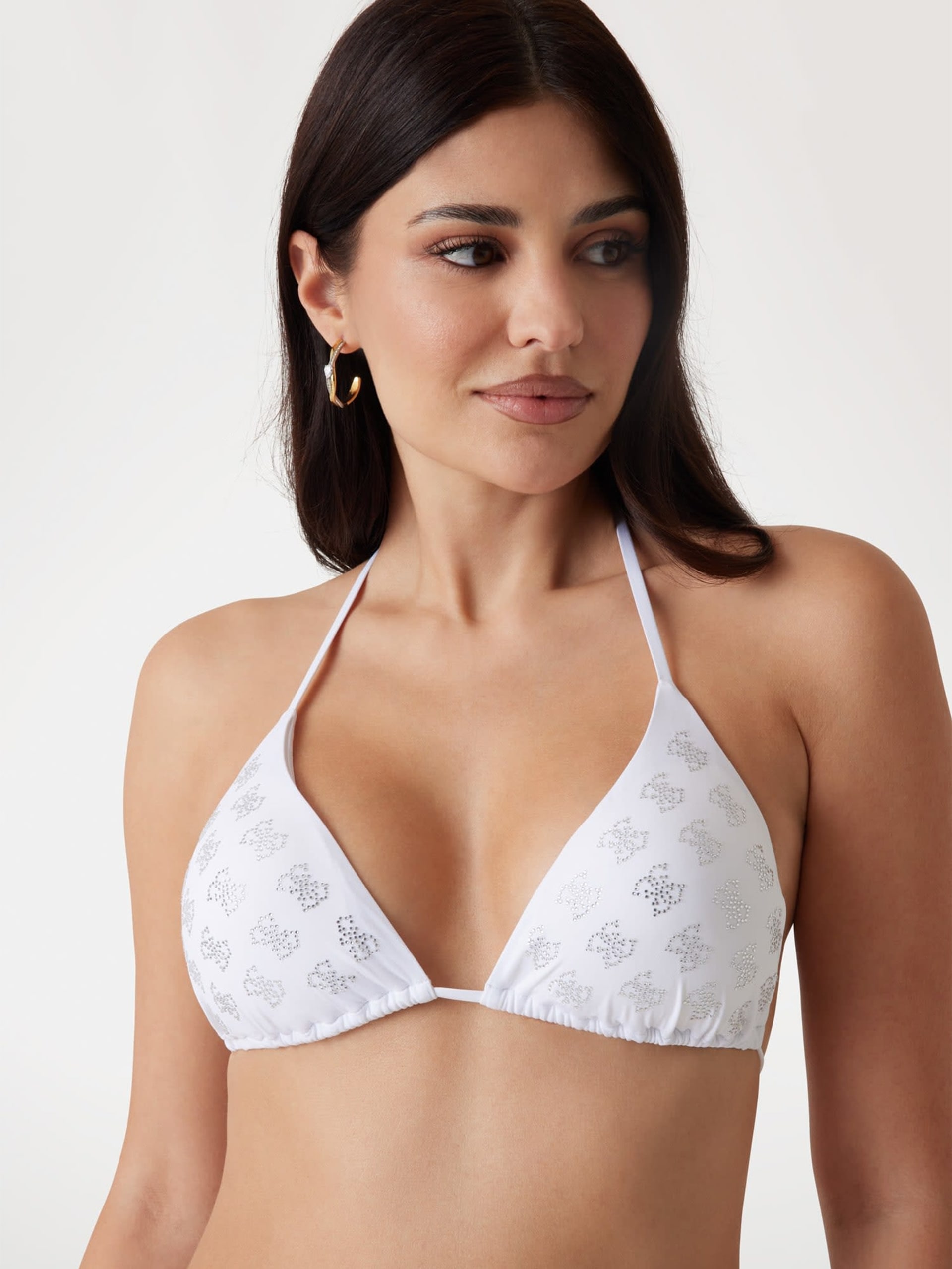 Top de biquíni triangular acolchoado Quattro G