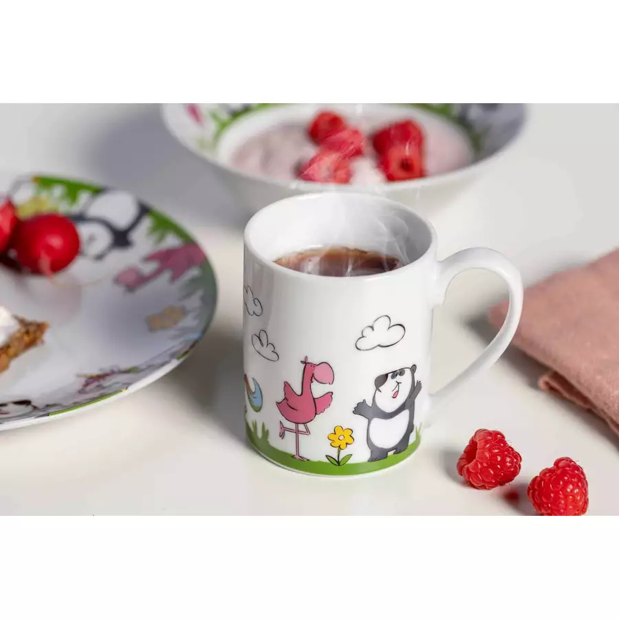 Leonardo Kindergeschirr Set Einhorn  Panda  Flamingo Bambini bunt