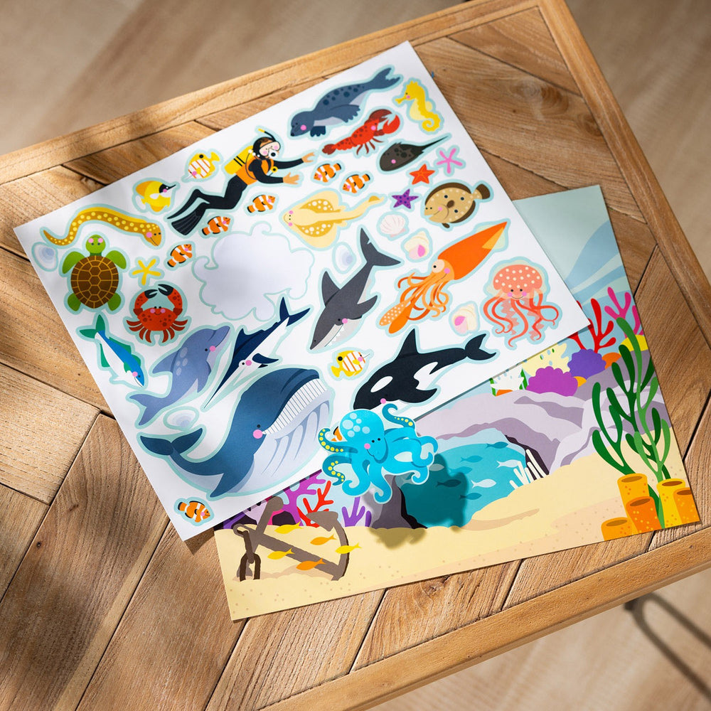 Køb Melissa & Doug Grøn Reusable Sticker Pad Habitats