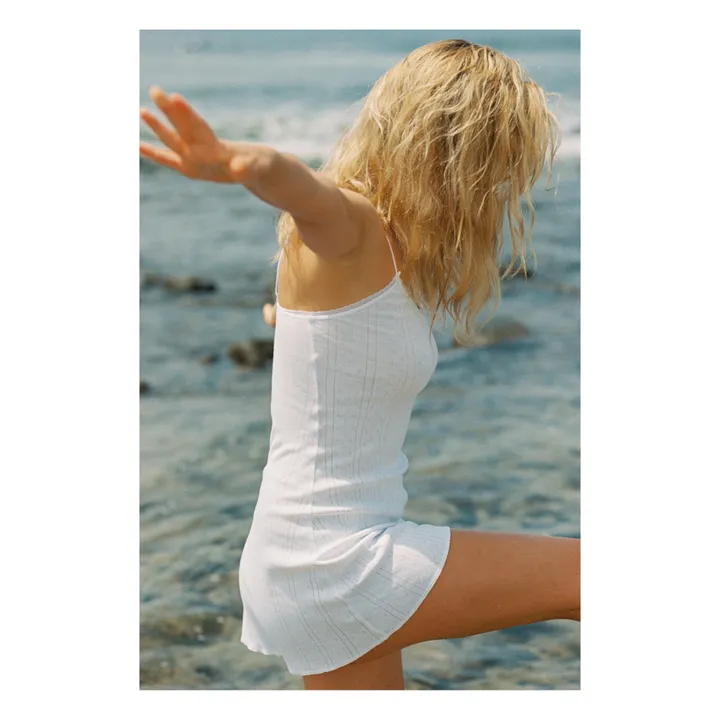 Cou Cou Intimates Robe Cami Pointelle Coton Bio | Blanc