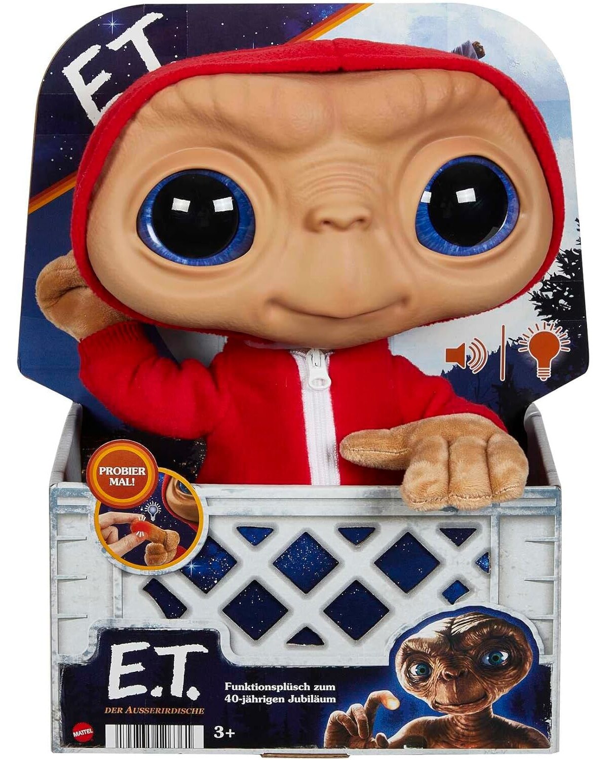 Mattel HMG06 - Plüschfigur - E.T. (28cm) Plüschtier mit Licht und Sound