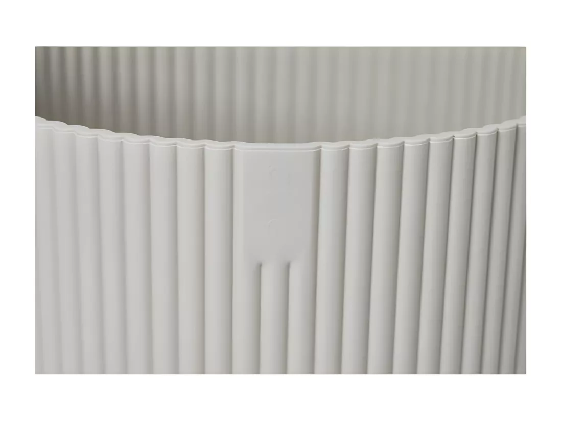 Pot De Fleurs Rond VIBES - Plastique - Ø22 - Blanc